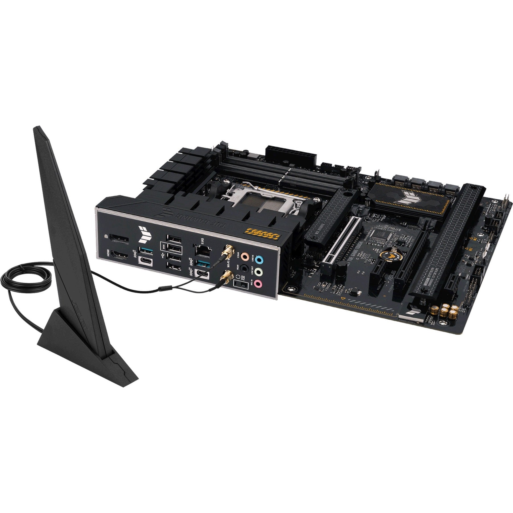 Asus tuf gaming b650-plus wifi socket am5 moederbord (zwart lichtoranje, raid, 2.5gb-lan, wi-fi 6, bt 5.2, sound, atx)