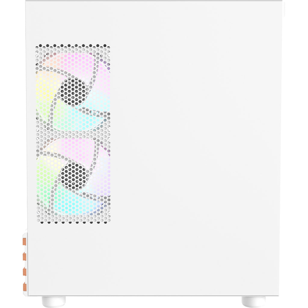 Thermaltake view 170 ws argb mini tower behuizing (wit houtkleur | 2x usb-a | rgb | tempered glass)