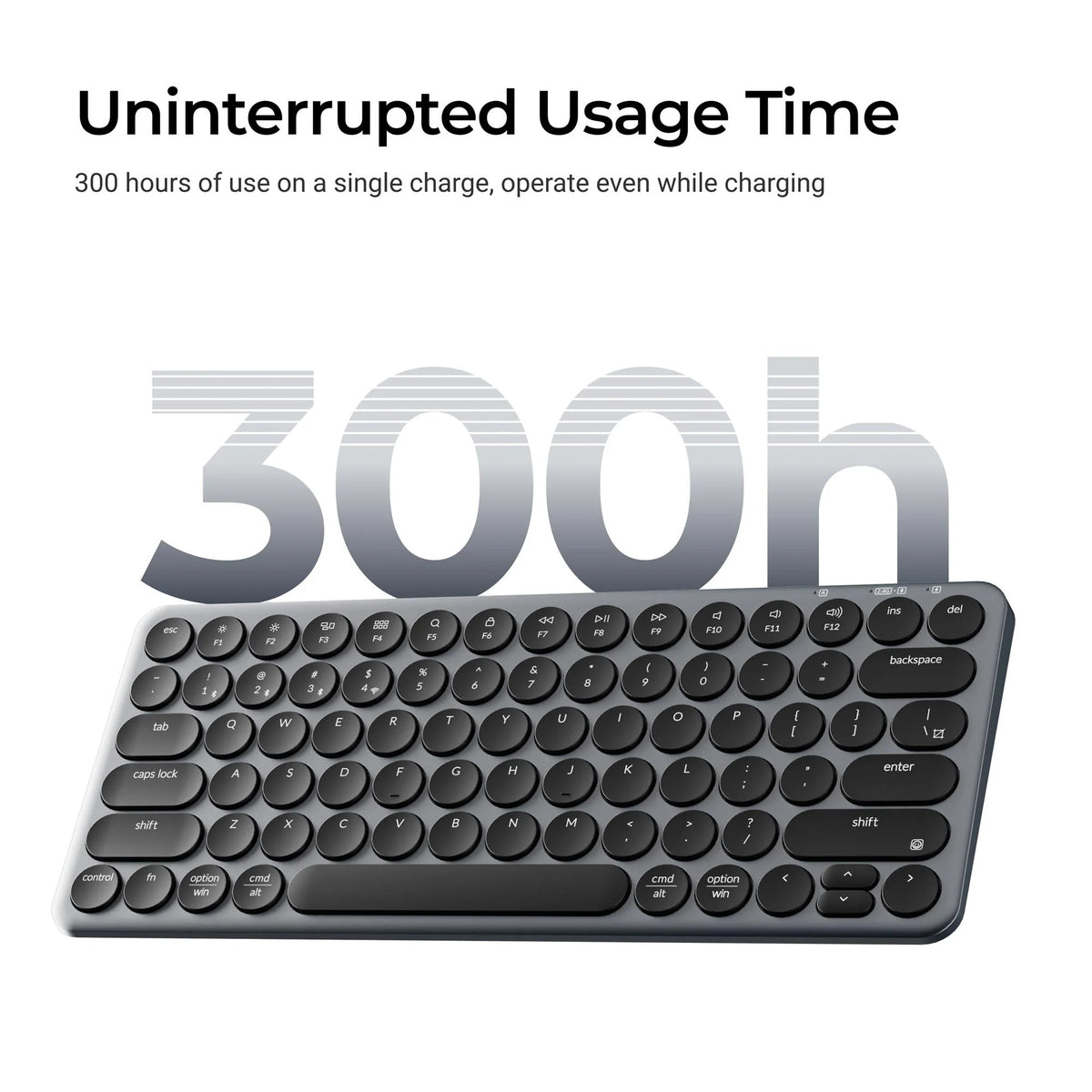 Keychron b3 pro-k1 toetsenbord (grijs, us lay-out (qwerty), scissor switches, 75%, abs keycaps, 2.4 ghz | bluetooth | usb)