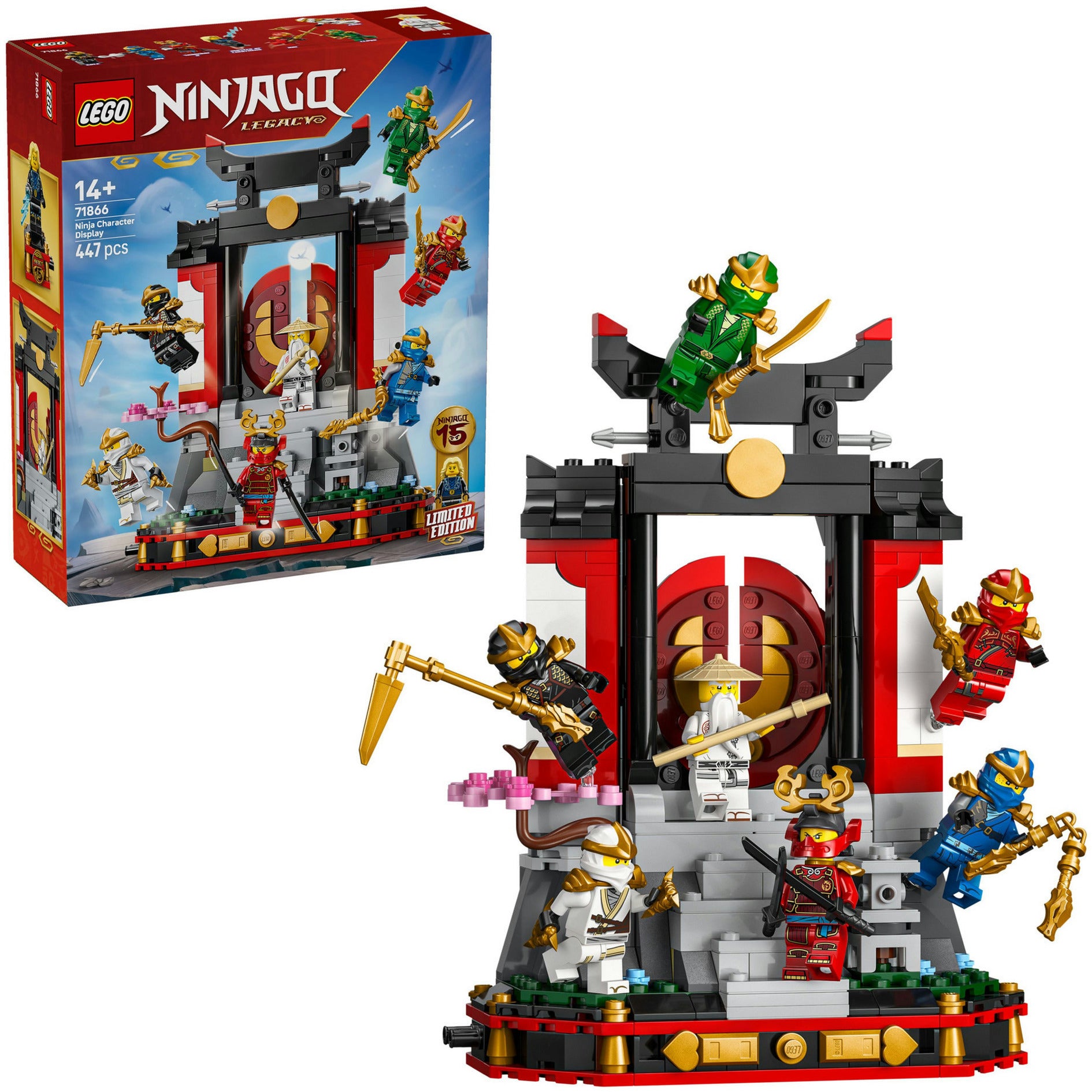 LEGO Ninjago 71866 15. Jubiläums-Display mit Ninja-Figuren