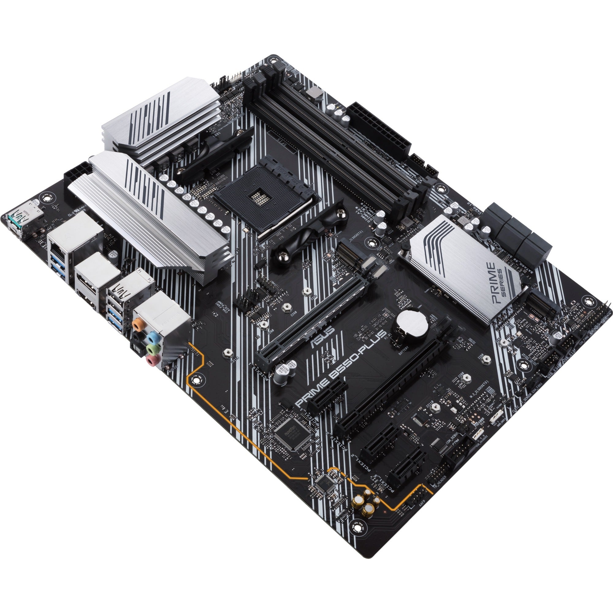 Asus prime b550-plus socket am4 moederbord (zwart zilver, raid, gb-lan, sound, atx)