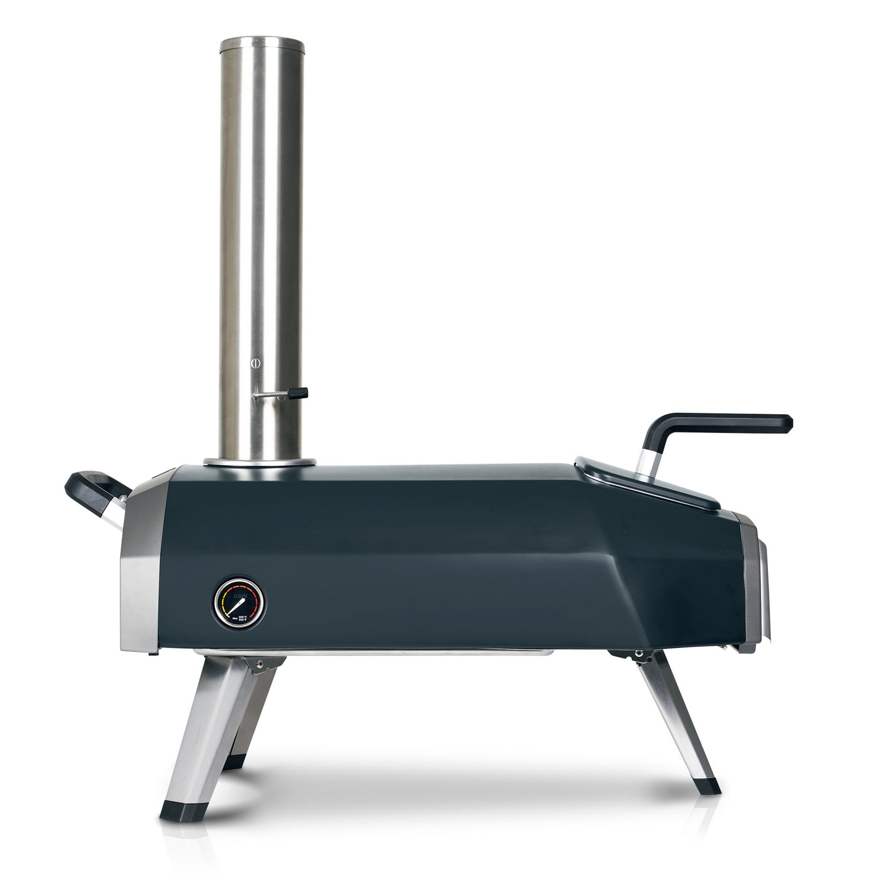 Ooni karu 2 multi-fuel pizza oven pizzaoven (zwart roestvrij staal, 12'' pizza, hout, houtskool en gas)