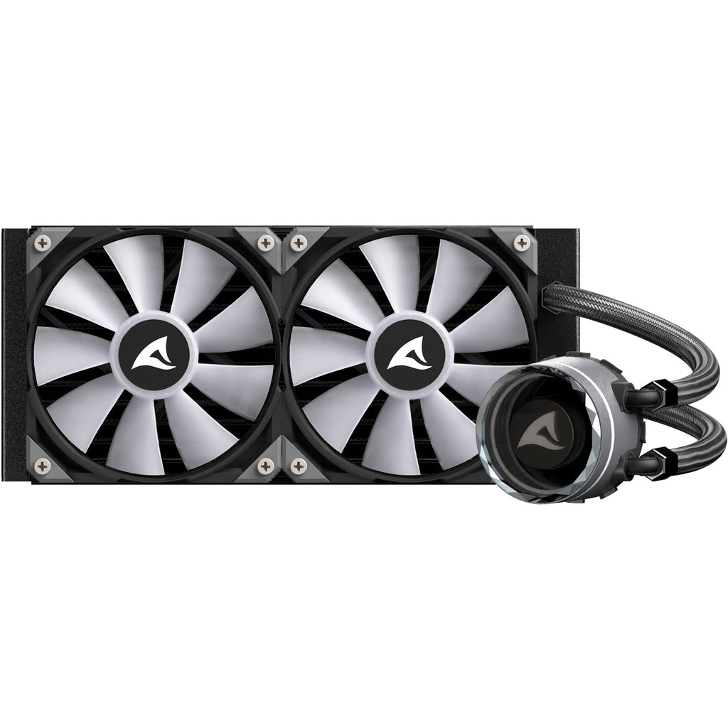 Sharkoon s80 rgb waterkoeling (zwart, 4-pins pwm fan-connector)