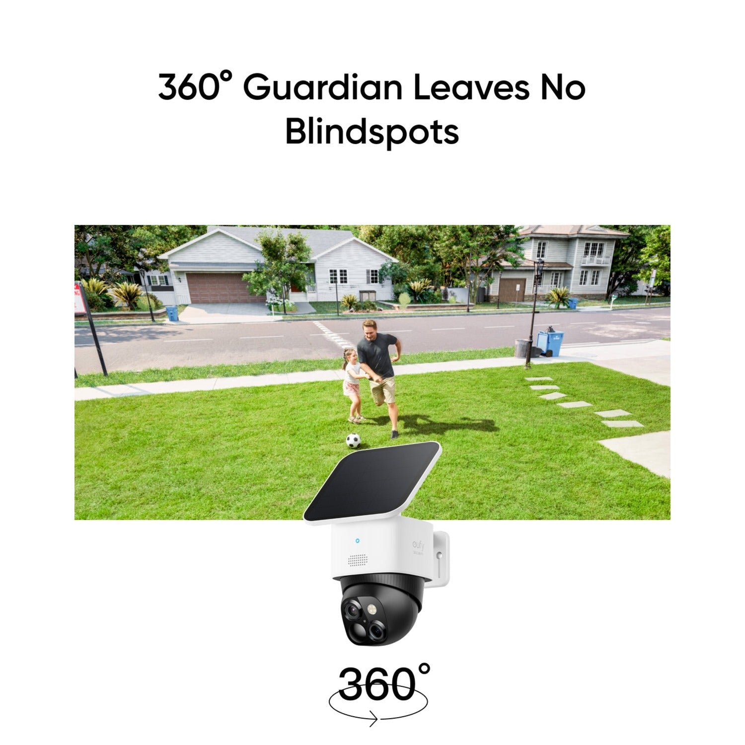Eufy s340 solocam beveiligingscamera (wit, met dual lens en solar panel)