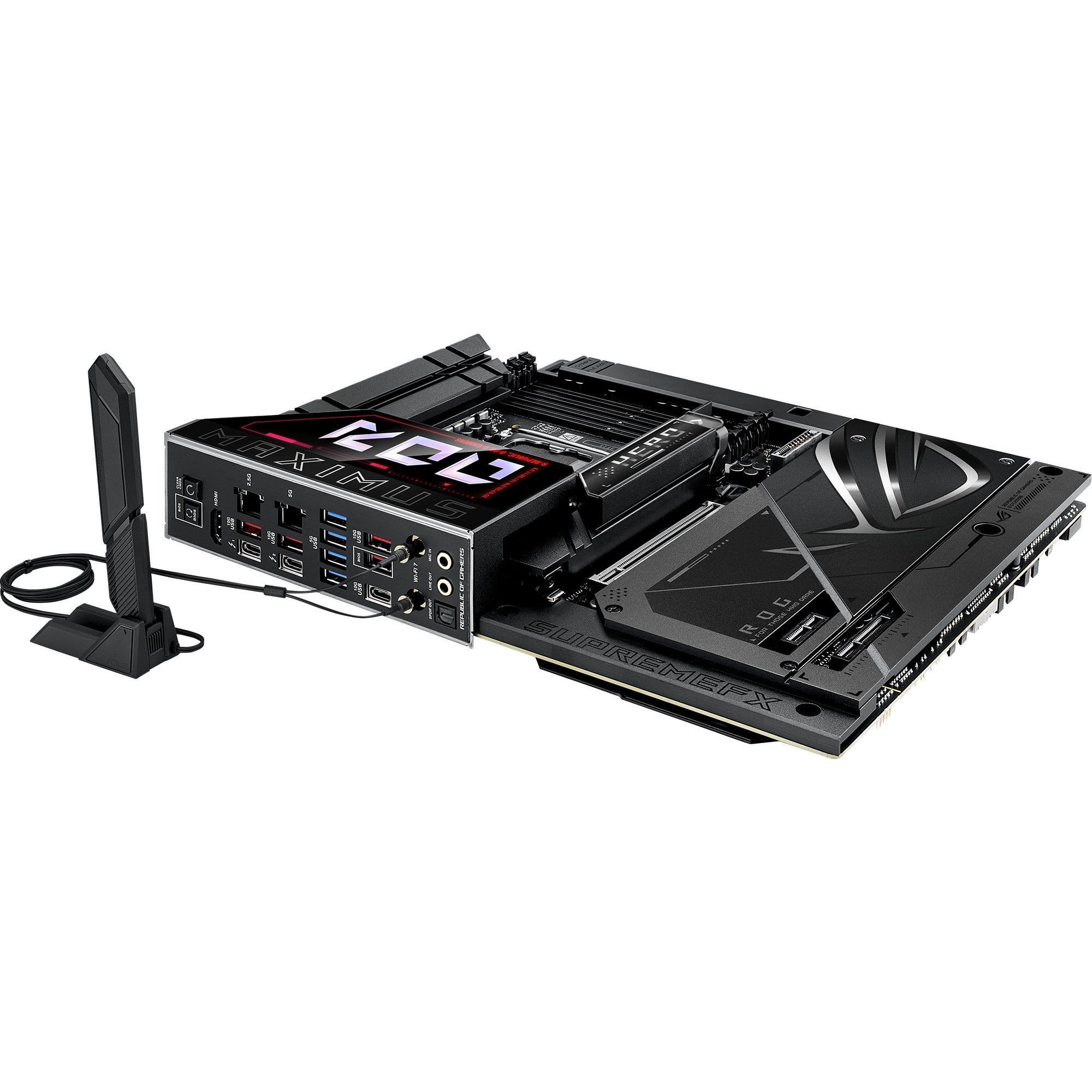 Asus rog maximus z890 hero btf socket 1851 moederbord (zwart, raid, 5 gb-lan, wi-fi 7, bt, sound, atx)