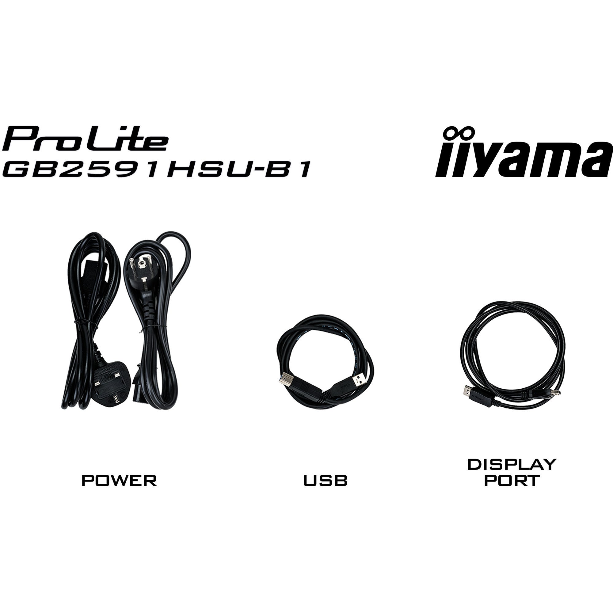 Iiyama g-master gold phoenix gb2591hsu-b1 24.5 gaming monitor (zwart (mat), 320 hz, hdmi, displayport, usb, audio)