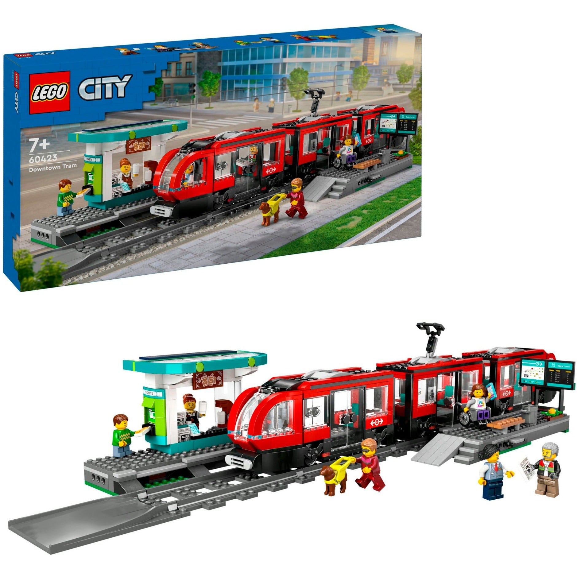 LEGO City 60423 Stadtbahn und Bahnhof