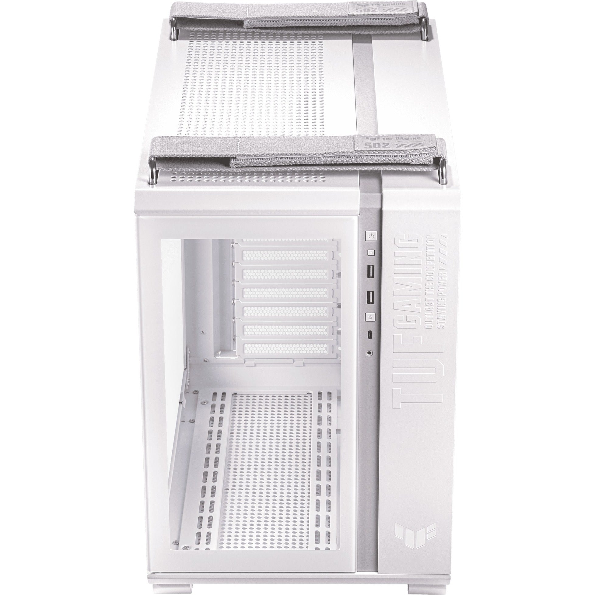 Asus tuf gaming gt502 plus midi tower behuizing (wit | 2x usb-a | 1x usb-c | tempered glass)
