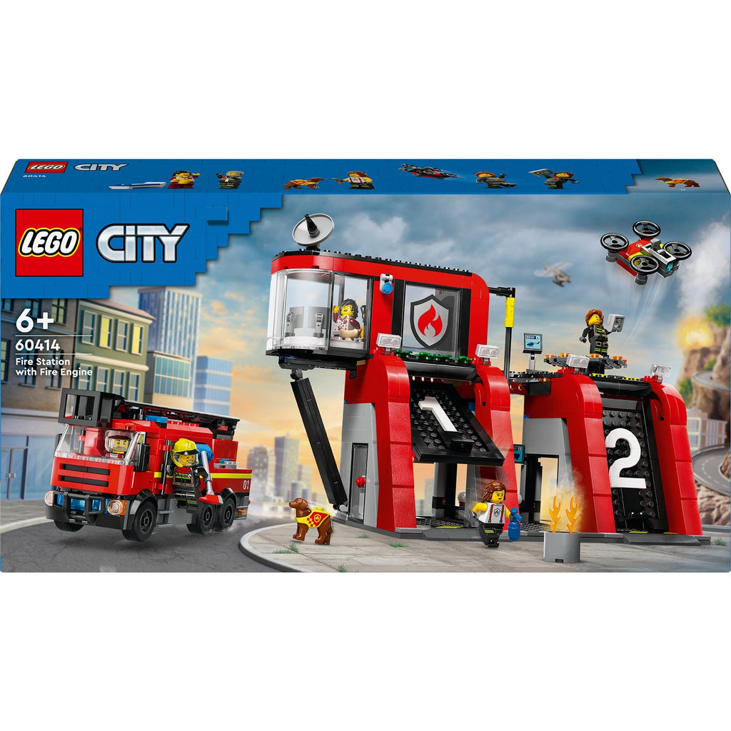 LEGO City 60414 Feuerwache und Feuerwehrauto