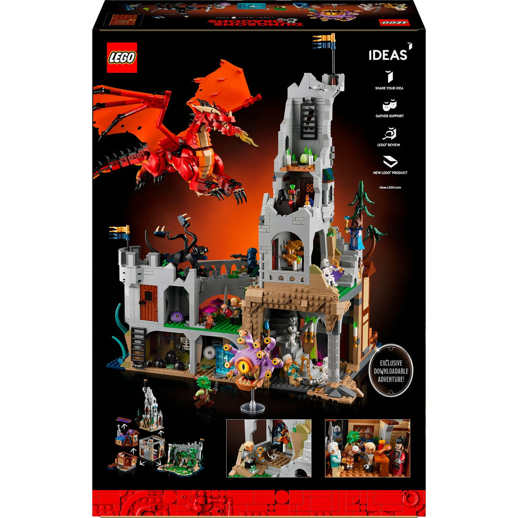 Lego ideas - dungeons dragons: het verhaal van de rode draak constructiespeelgoed (21348)