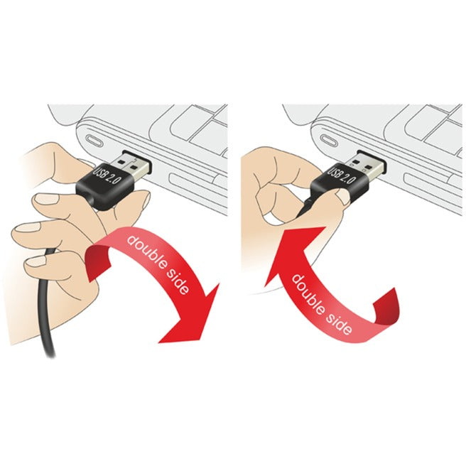 Delock easy-usb-a 2.0 male > easy-usb micro-usb-b 2.0 male kabel (zwart, 0,5 meter)