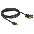 Delock hdmi > dvi (24+1) tweerichtingskabel adapter (zwart, 2 meter)