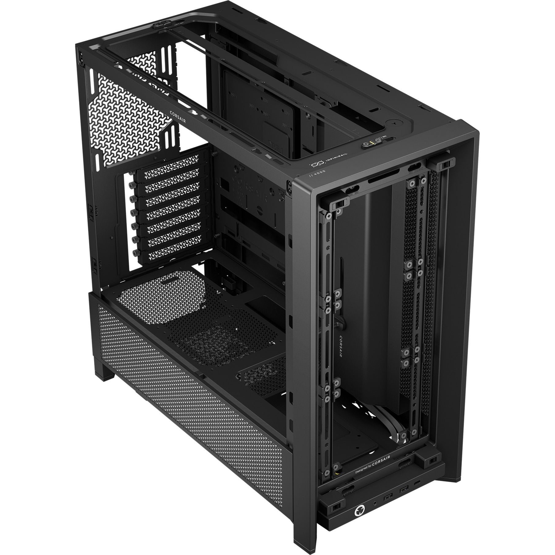 Corsair frame 4000d midi tower behuizing (zwart | 2x usb-a | 1x usb-c | tempered glass)