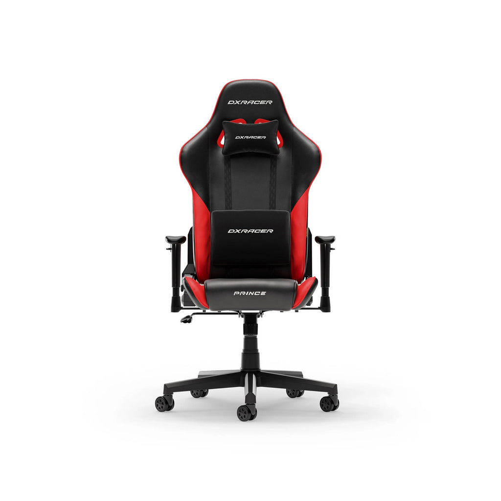 Dxracer prince l black red pvc leather gamestoel (zwart rood)