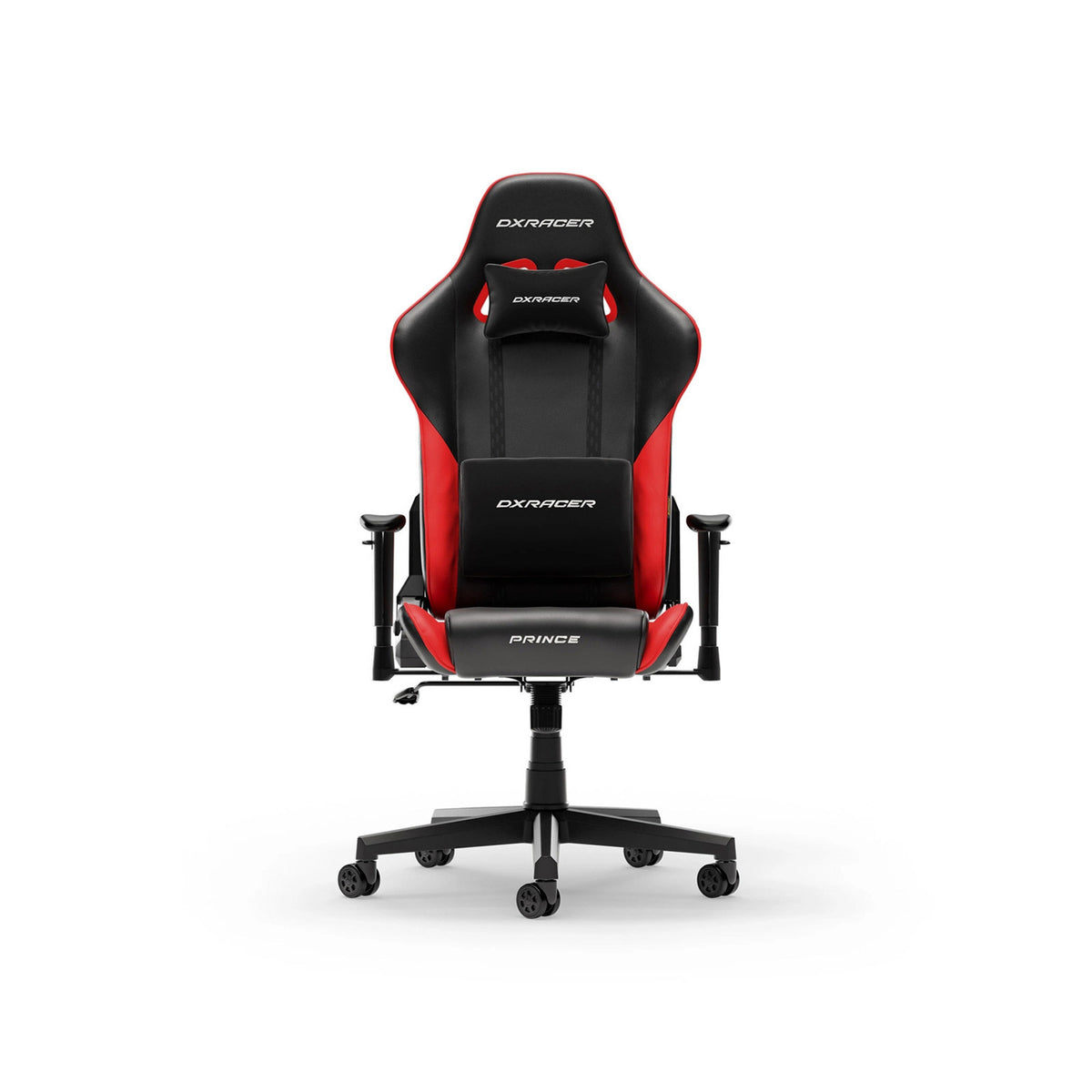 Dxracer prince l black red pvc leather gamestoel (zwart rood)