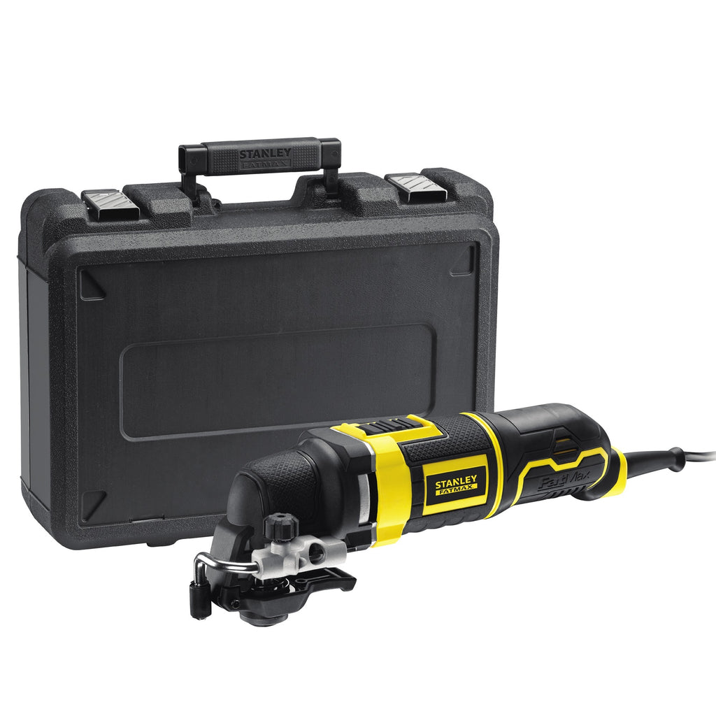 Stanley fatmax 300w oscillerende multitool multifunctioneel gereedschap (geel zwart, met koffer en 20 accessoires)