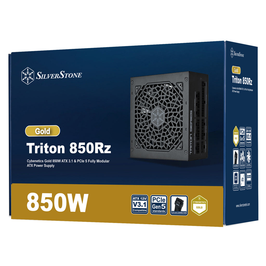 Silverstone triton 850rz modulaire 850 watt voeding (zwart, 1x 12v-2x6, 3x pcie)