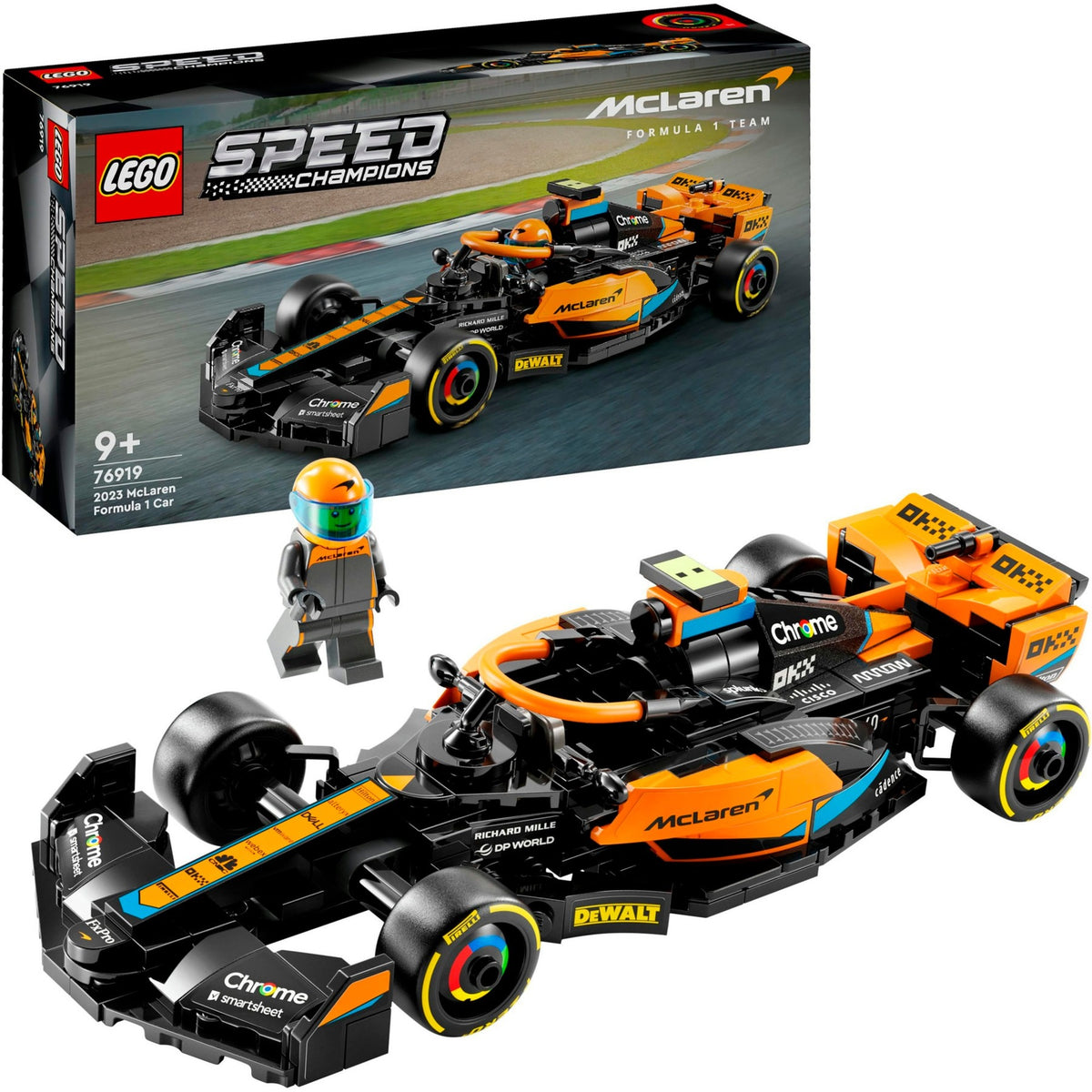 Lego speed champions - mclaren formule 1 racewagen 2023 constructiespeelgoed (76919)