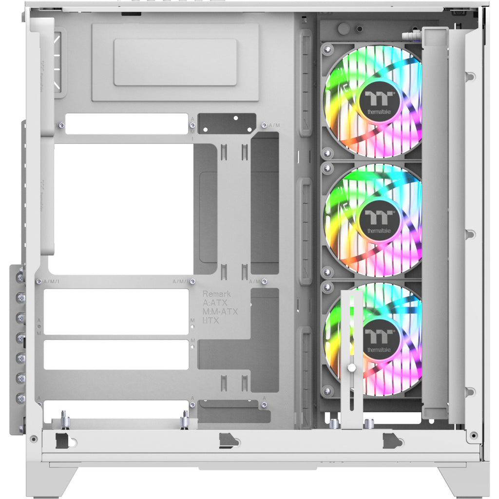 Thermaltake view 390 air snow midi tower behuizing (wit | 2x usb-a | 1x usb-c | tempered glass)