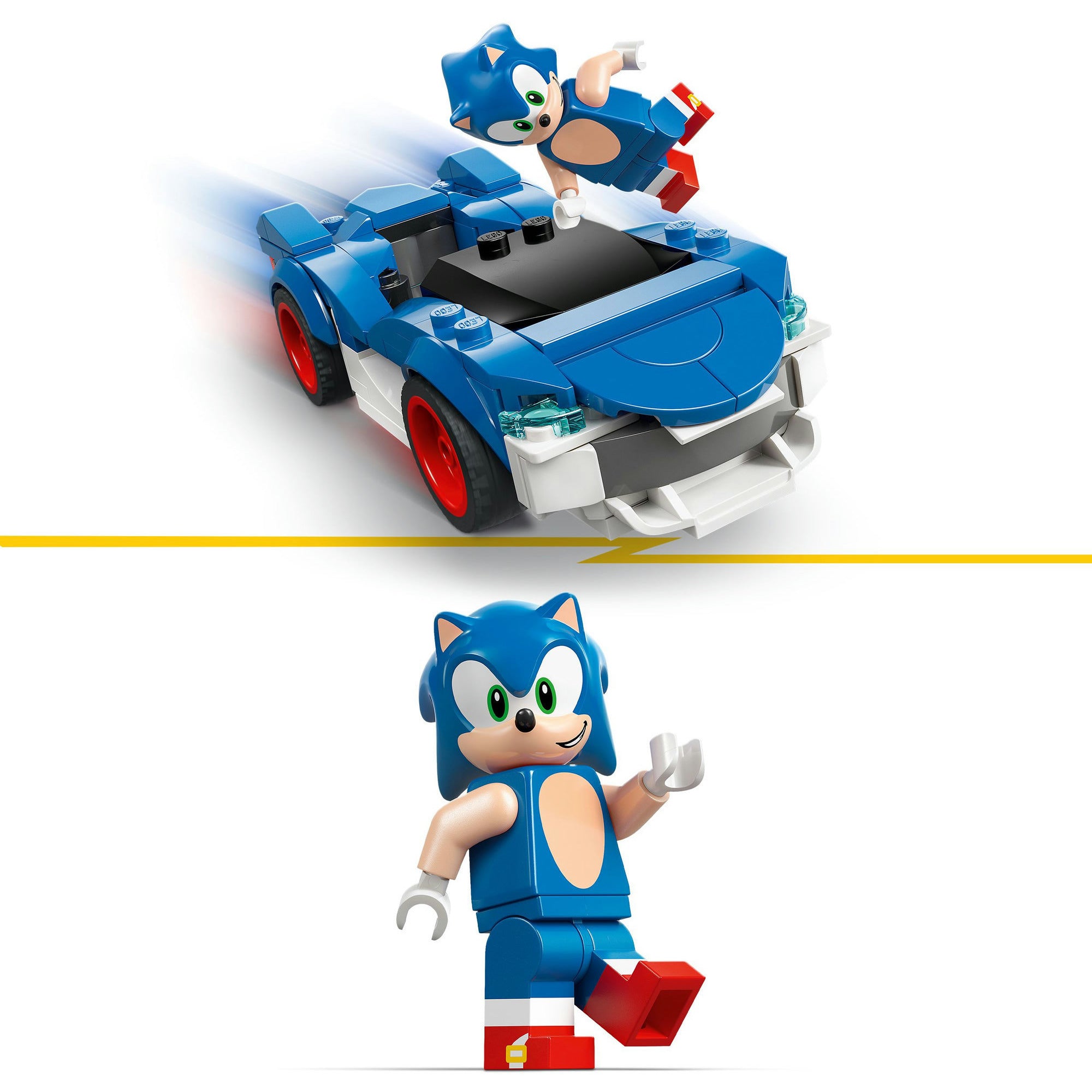 Lego sonic the hedgehog - sonic's car: speedster lightning constructiespeelgoed (77117)