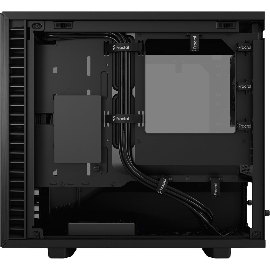 Fractal design define 7 nano black tg light tint midi tower behuizing (zwart | 4x usb-a | 1x usb-c | window)