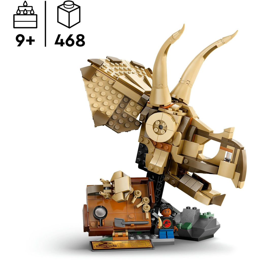 Lego jurassic world 76969 dinosaurusfossielen: triceratops schedel