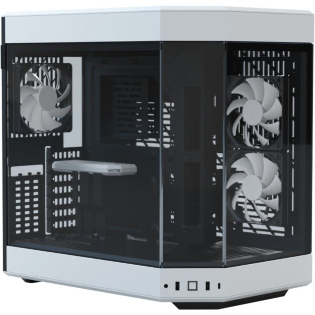 Hyte y60 midi tower behuizing (wit zwart | 3x usb-a | tempered glass)
