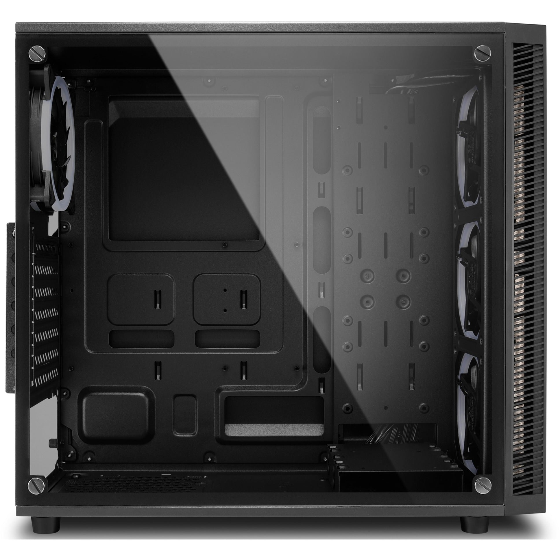 Sharkoon tg4m rgb midi tower behuizing (zwart | 2x usb-a | rgb | tempered glass)