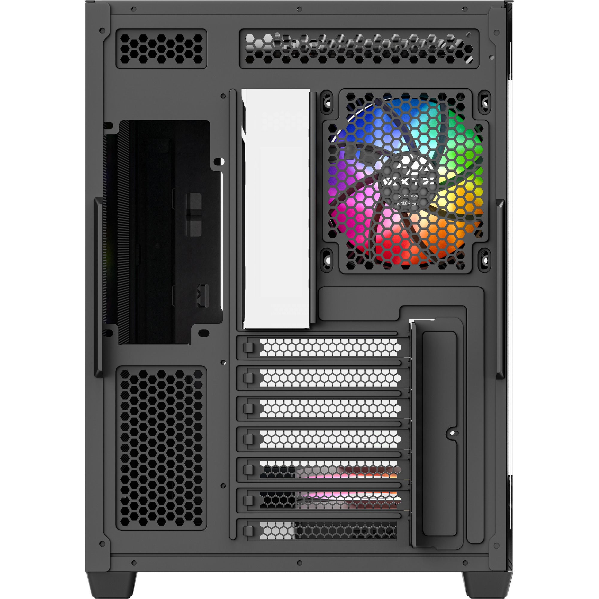 Xyz pc gear tesseract x midi tower behuizing (zwart | 2x usb-a | 1x usb-c | tempered glass)