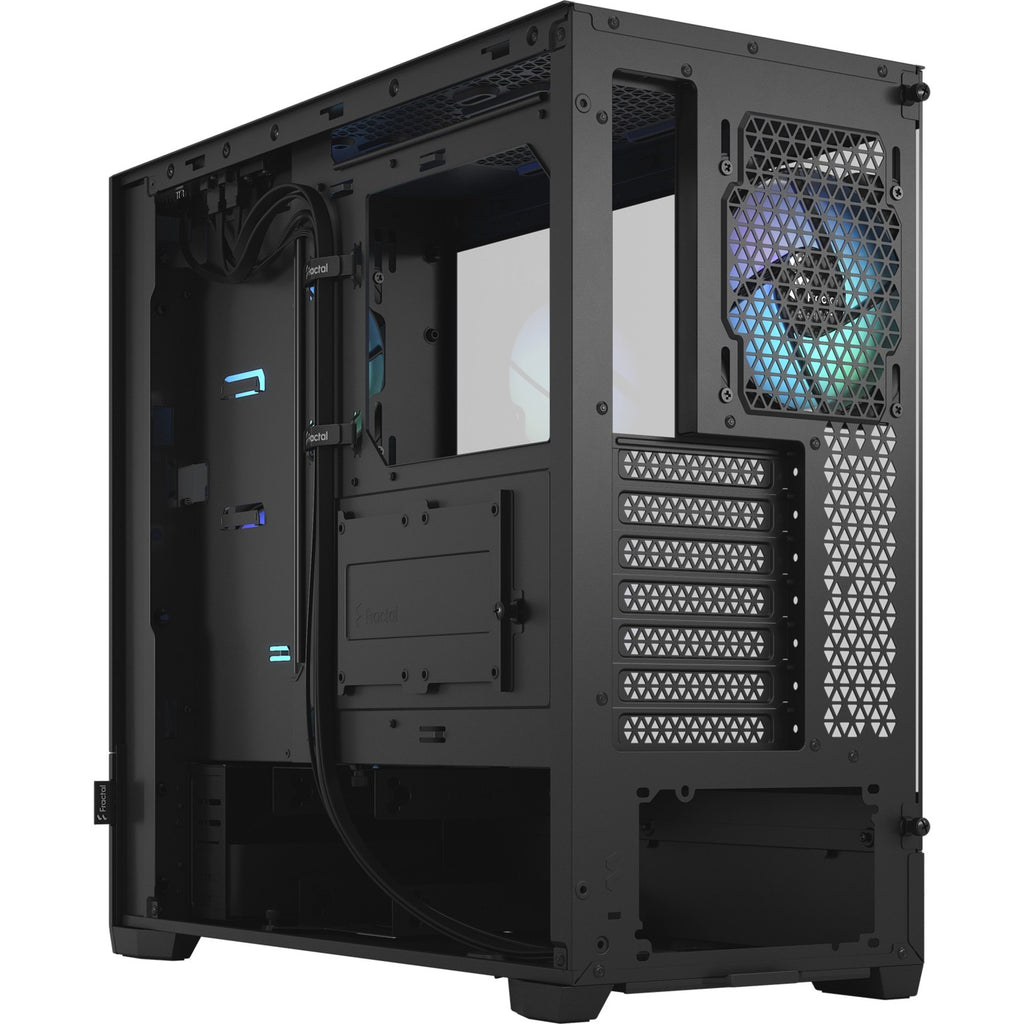 Fractal design pop air rgb midi tower behuizing (zwart | 2x usb-a | rgb | tempered glass)