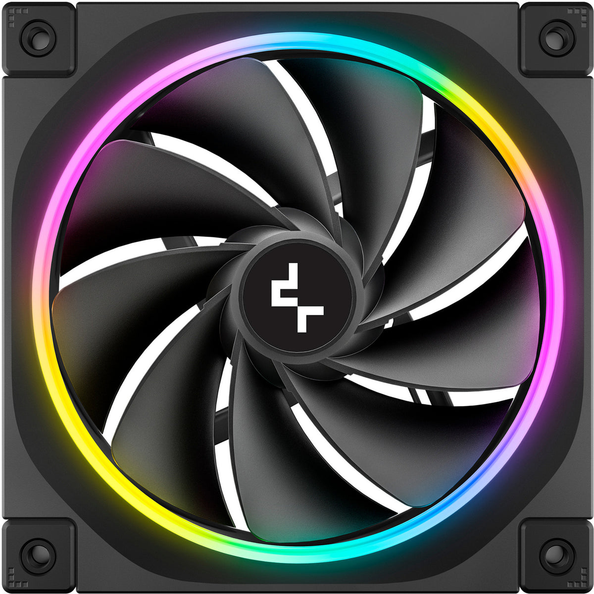 Deepcool fl12r rgb case fan (zwart, 120 x 120 x 25 mm, pwm)