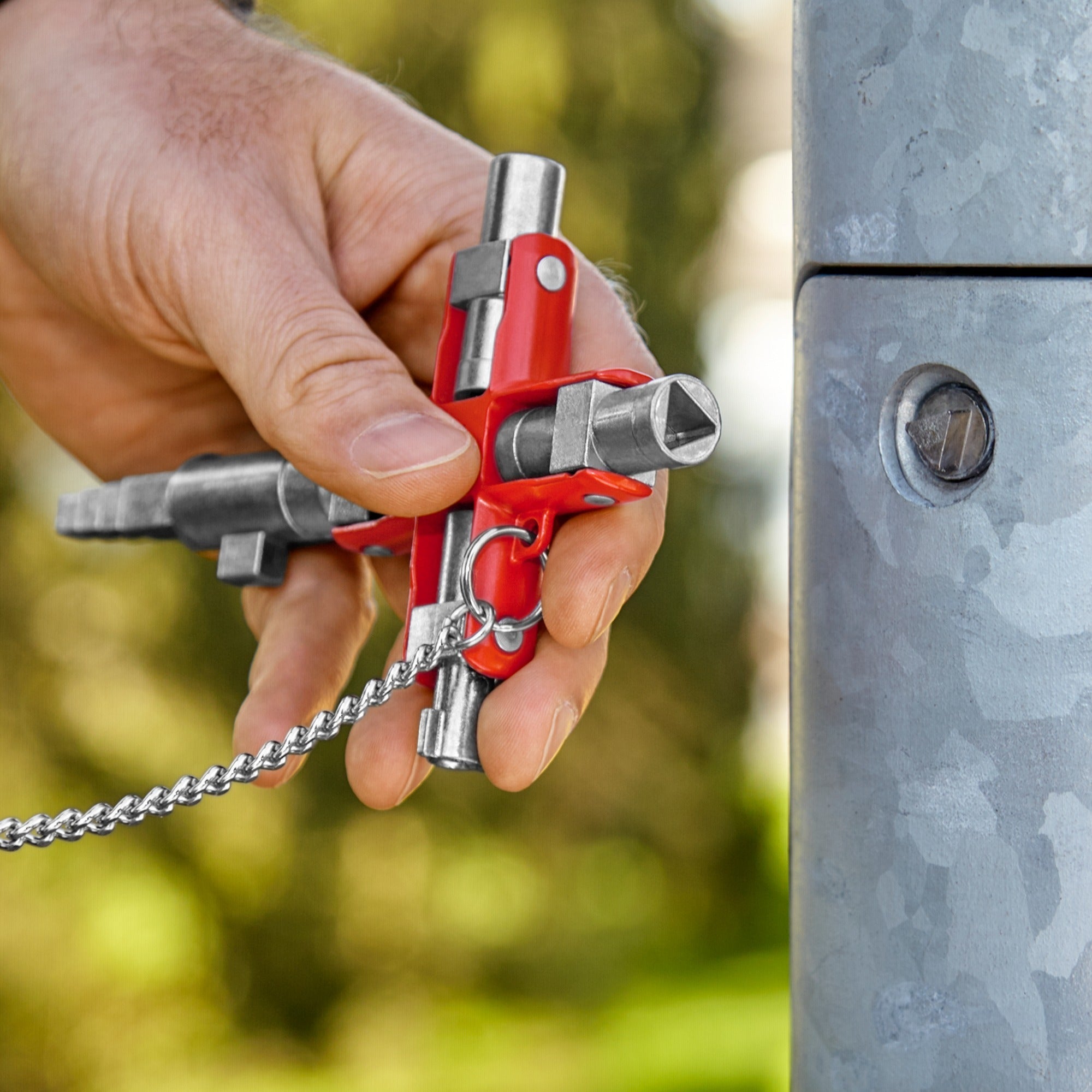 Knipex 00 11 06 v01 schakelkastsleutel met 9 profielen - vlakken-vierkant