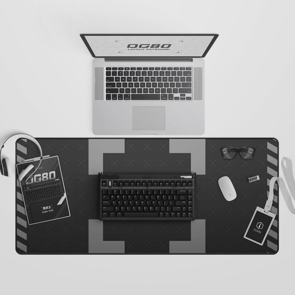 Iqunix og80 dark side wireless mechanical keyboard (zwart, us lay-out (qwerty), gateron red, 80% (tkl), rgb leds, hot-swappable, pbt, 2.4ghz | bluetooth 5.1 | usb-c)