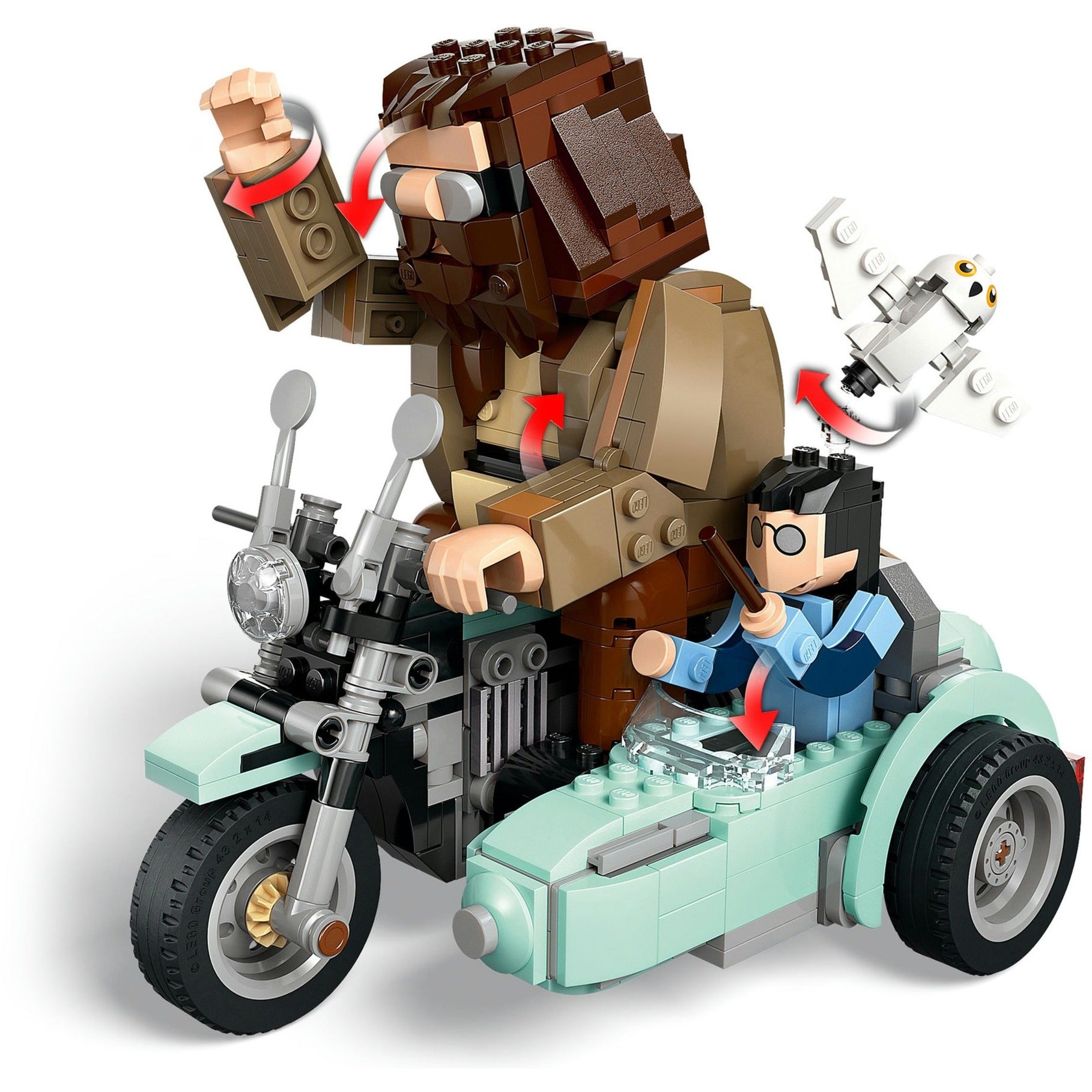 Lego harry potter - hagrid en harry's rit op de motor constructiespeelgoed (76443)