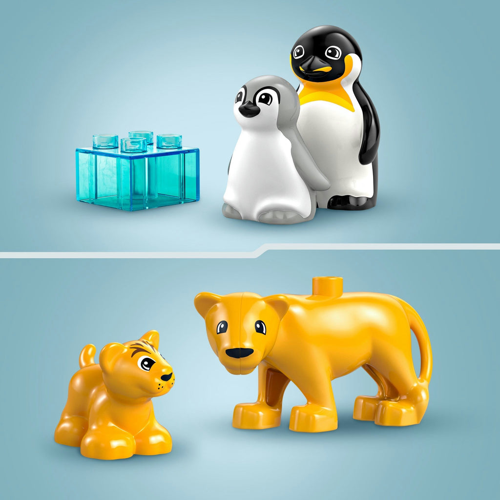 Lego duplo town 10442 families van wilde dieren: pinguïns en leeuwen