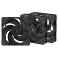 Arctic p12 pro reverse case fans (zwart, 3 stuks, 120 x 120 x 27 mm, pwm)