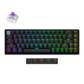 Keychron k6 he-j1, toetsenbord (zwart, us lay-out, gateron double-rail magnetic nebula, 65%, rgb leds, cherry double-shot pbt, hot swap, usb-c | 2.4 ghz | bluetooth 5.1)