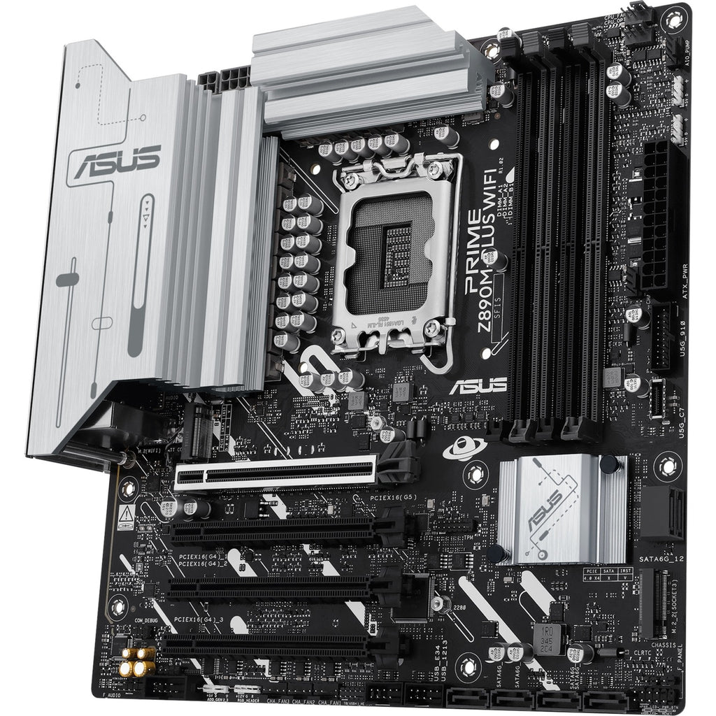 Asus prime z890m-plus wifi socket 1851 moederbord (raid, 2.5gb-lan, wi-fi 7, bt, sound, µatx)
