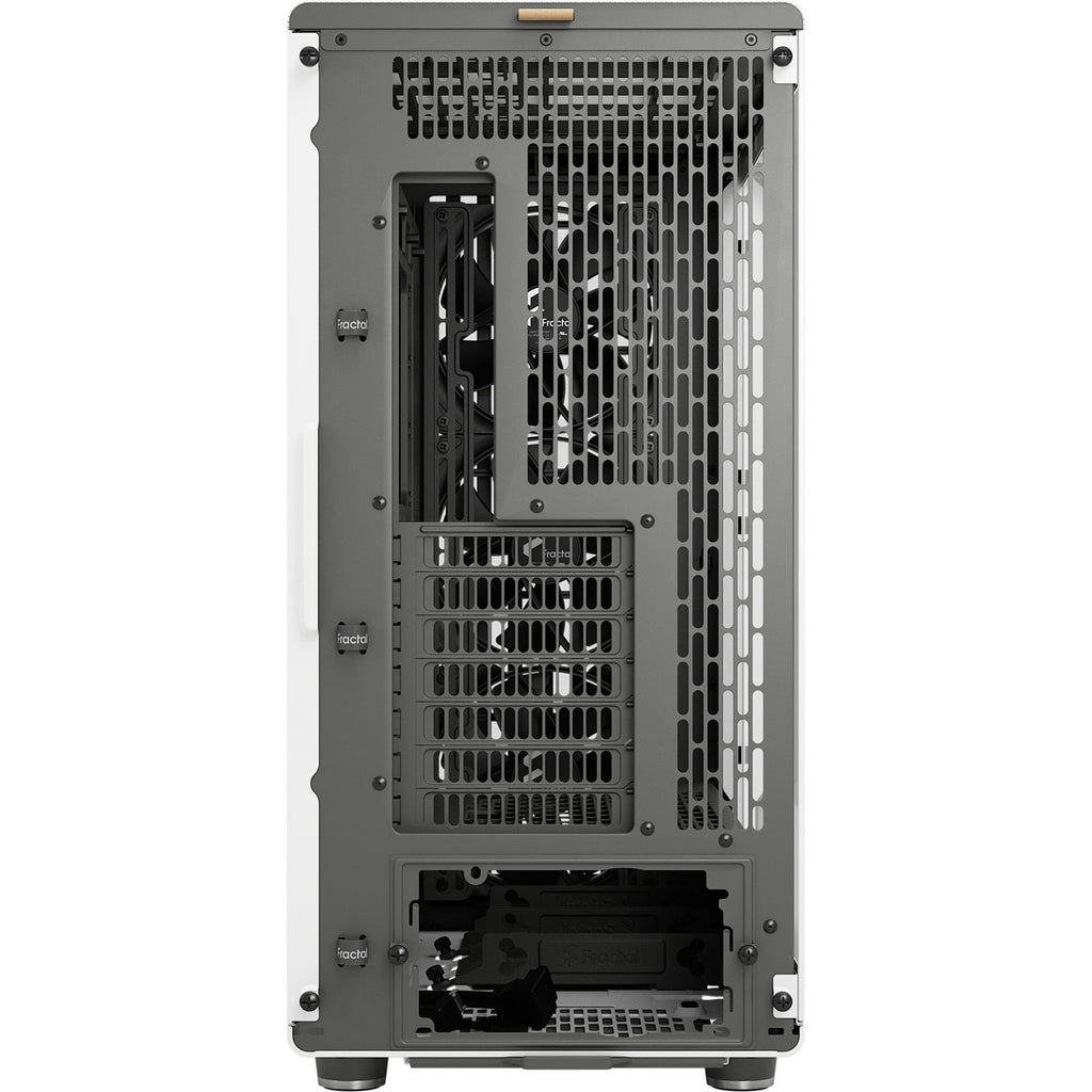 Fractal design north xl rc chalk white tg clear midi tower behuizing (wit houtkleur | 2x usb-a | 1x usb-c | tempered glass)