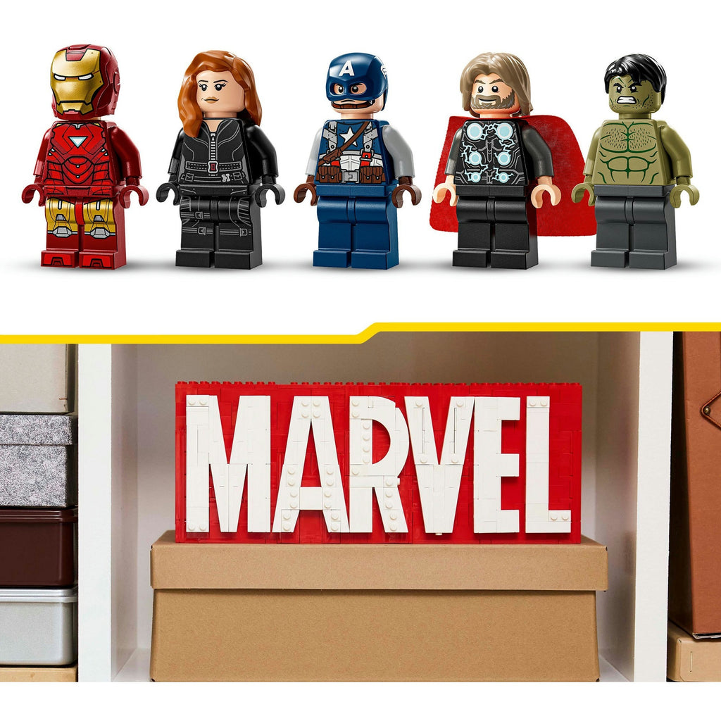 LEGO Superhelden 76313 Marvel Logo und Minifiguren
