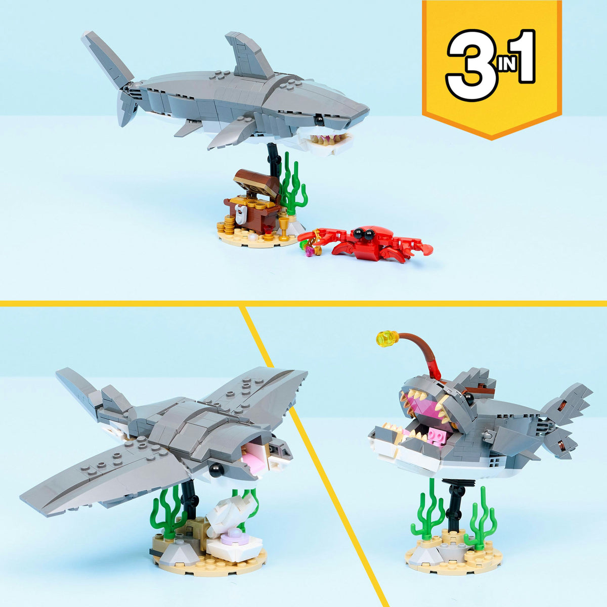 Lego creator 31381 woeste haai met schatkist