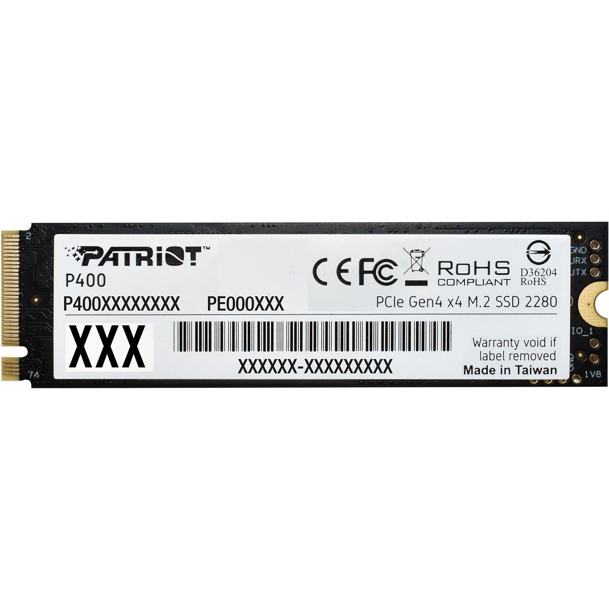 Patriot p400 v4 500 gb ssd (p400vp500gm28h, pcie 4.0 x4, nvme 2.0, m.2 2280)