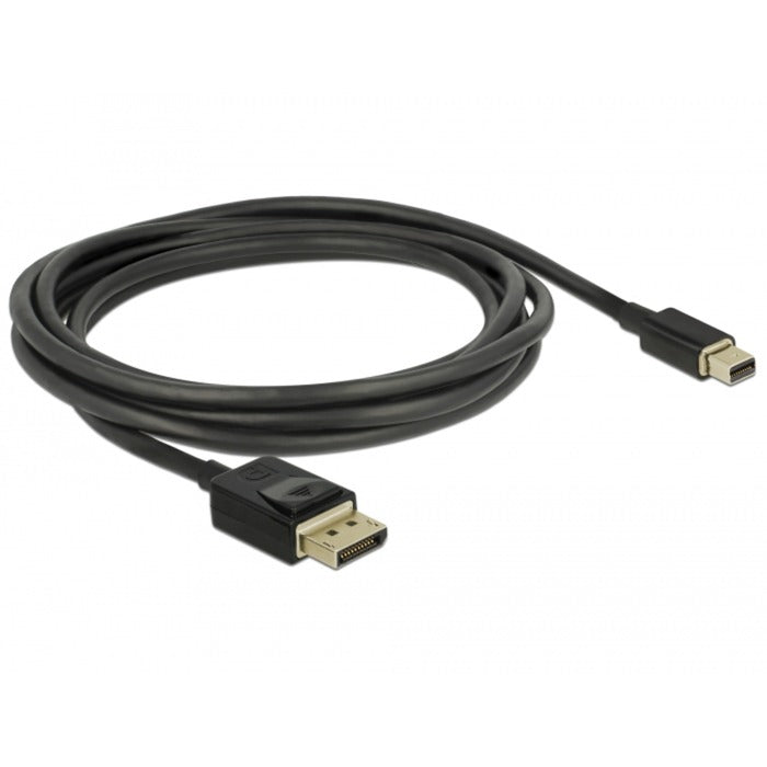 Delock mini displayport > displayport kabel (zwart, 2 meter, 8k 60 hz )