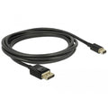 Delock mini displayport > displayport kabel (zwart, 2 meter, 8k 60 hz )