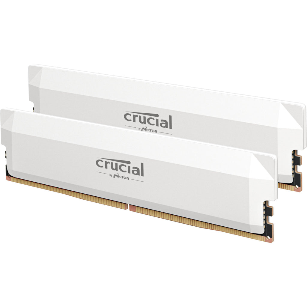Crucial pro oc 32 gb ddr5-6000 (2x 16 gb) werkgeheugen (wit, cp2k16g60c36u5w, xmp 3.0, expo)