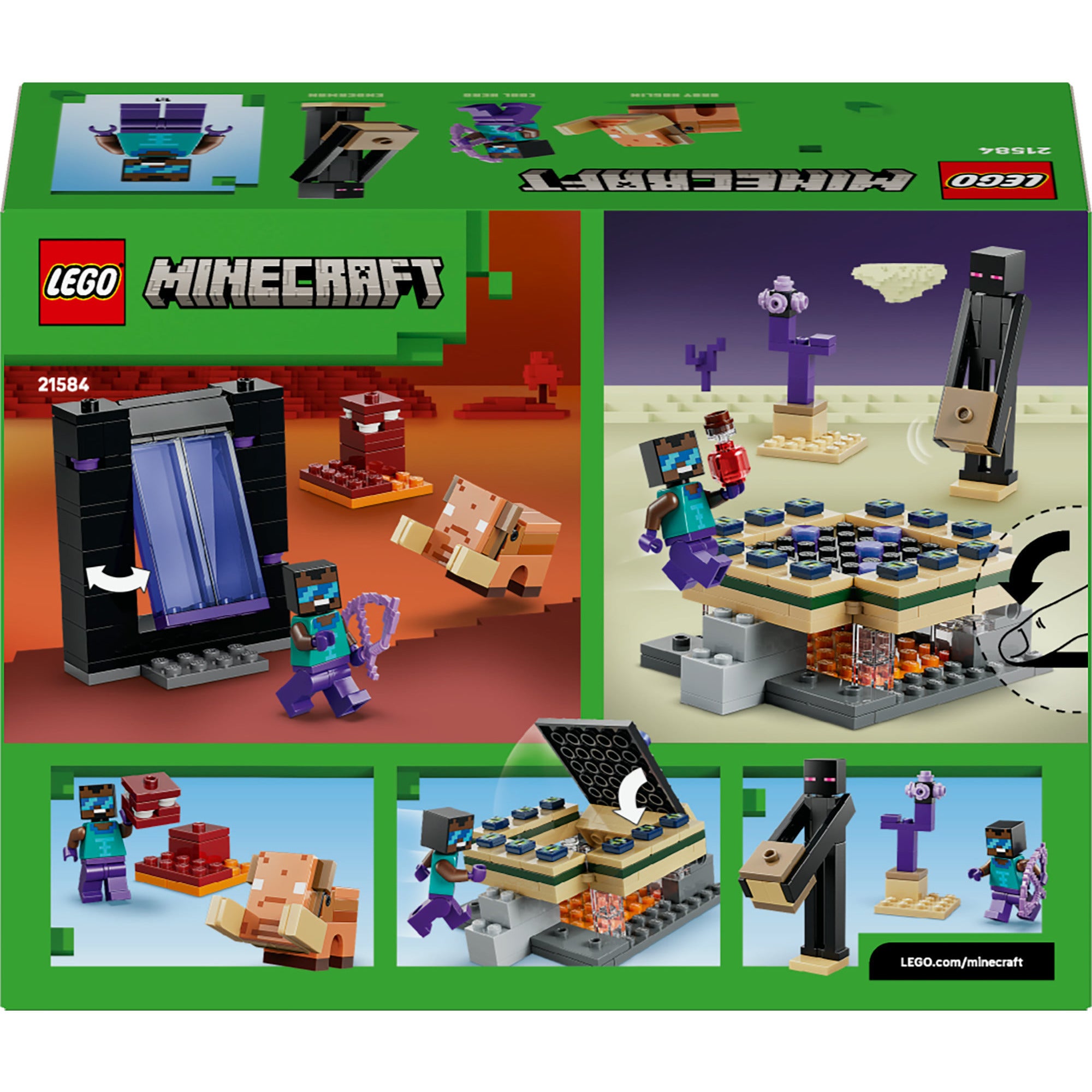 Lego minecraft 21584 reis naar de nether en het end-portaal