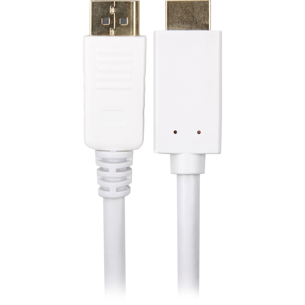 Sharkoon displayport 1.2 > hdmi adapter (wit, 1 meter, 4k)