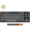 Keychron k8 max-j4, toetsenbord (zwart, us lay-out, super banana, 80% tkl, rgb leds, osa double-shot pbt, hot swap, usb-c | 2.4 ghz | bluetooth 5.1)