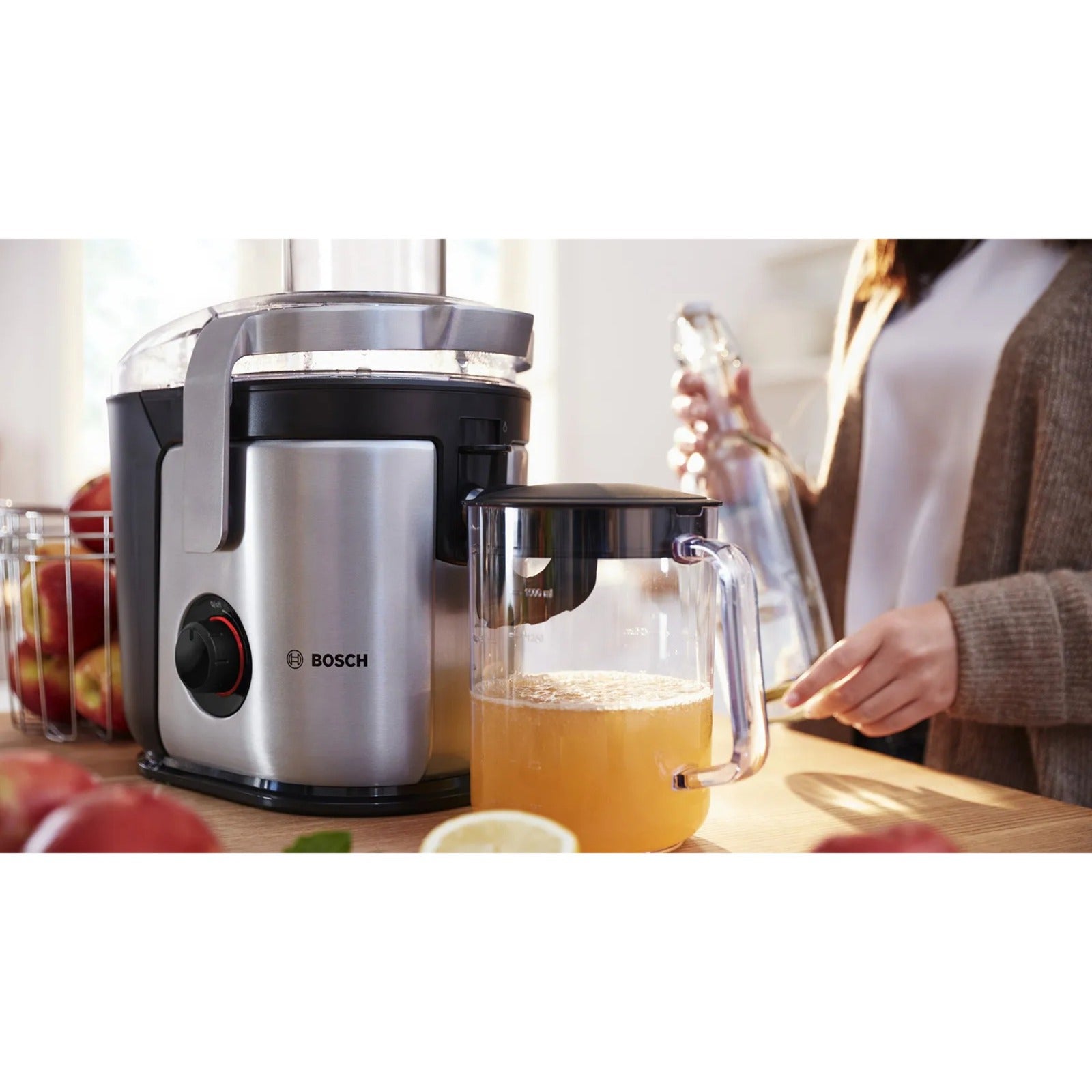 Bosch sapcentrifuge vitajuice 4 1000 w (zilver zwart)