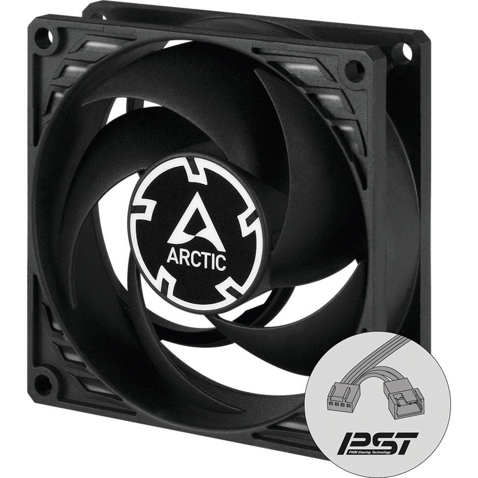 Arctic p8 pwm pst case fan (zwart, 80 x 80 x 25 mm)